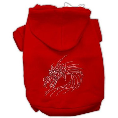 Mirage Pet Products 8-Inch Studded Dragon Hoodies, X-Small, Red