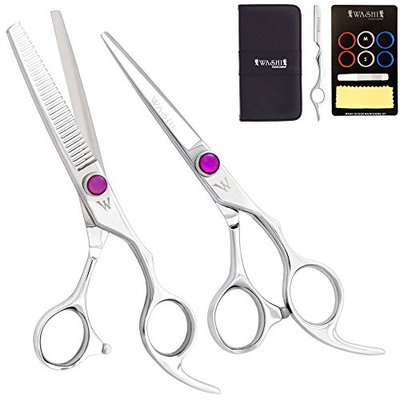Washi Beauty - Silver Dragon Set - 5.5” Shear , 30 Tooth Thinner, Razor, Case, & Accessories