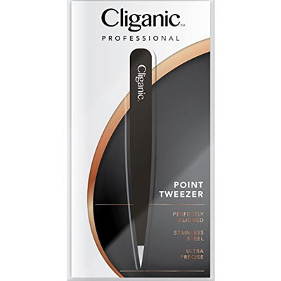 4-Piece Professional Tweezers Set with Case | Stainless Steel | Best Precision for Eyebrow, Splinter & Ingrown Hair Removal | Includes: Slant, Straight, Point & Point/Slant
