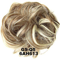 Hair Extensions Wavy Curly Synthetic Hair Band Messy Hair Bun Chignons Hair Piece Wig (6H613#)