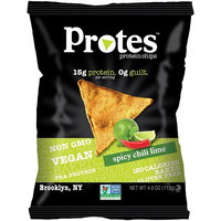 PROTES Vegan Baked Protein Chips | 6 Bags (4 oz.) | 15G of Protein, 120 Calories & Made with Pea Protein | Non GMO & Gluten Free | (Tangy Southern BBQ)