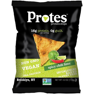 PROTES Vegan Baked Protein Chips | 6 Bags (4 oz.) | 15G of Protein, 120 Calories & Made with Pea Protein | Non GMO & Gluten Free | (Tangy Southern BBQ)