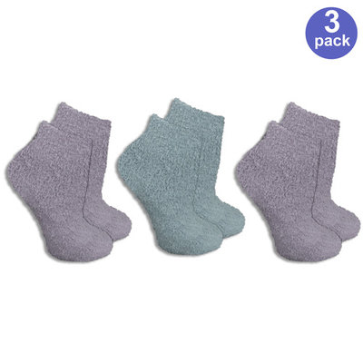 Women's Bonus Pack Low Cut Spa Socks With Grippers 3 Pack
