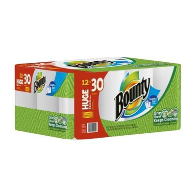 Bounty Huge Roll, White, 12 Count