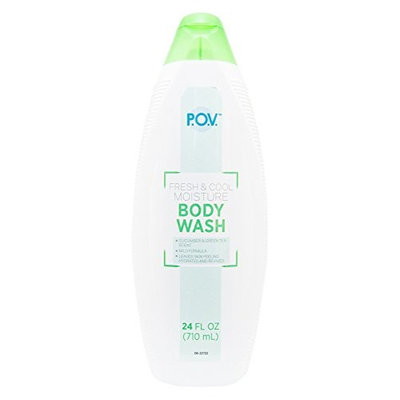 P.O.V. Fresh & Cool Moisture Body Wash, 24 Fl Oz (Pack of 4)