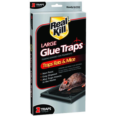 Animal & Rodent Control: Real-Kill Adhesives & Fillers Rat Glue Traps (2-Pack) HG-10096-3
