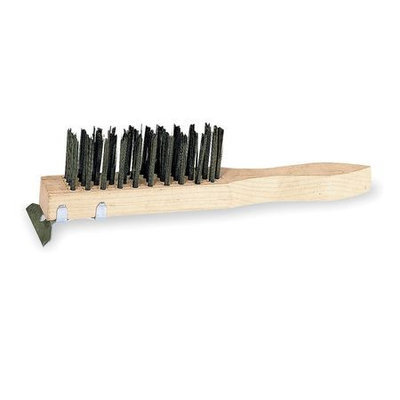 TOUGH GUY 1VAG8 Scratch Brush, Rows 4 x 11,Carbon Steel