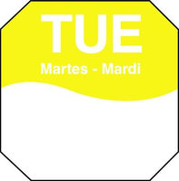 DAYMARK 1100602 Day Label, Tuesday,3-1/7 In. W,PK1000