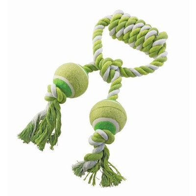 Ethical Pet Mega Twister Heavy Twisted Double Tennis Tug 14-Inch Dog Toy