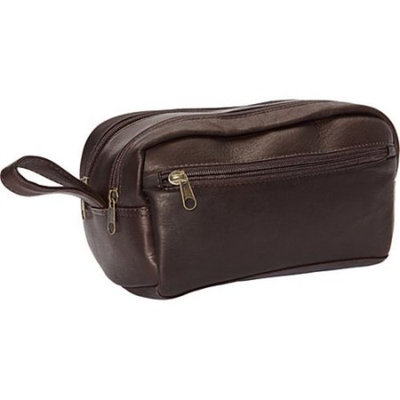David King & Co. Small Double Zip Shave Kit, Cafe, One Size