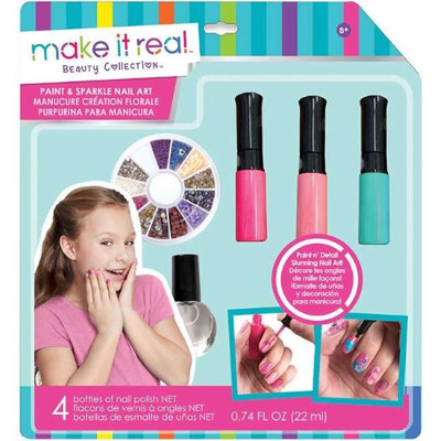 Make It Real M2322 Paint & Sparkle Blooming Creativity Nail Art Kit