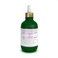 Cypress - Lavender Natural Hair Growth Scalp Stimulating Treatment & Hair Rejuvenation Oil For Hair Loss and Hair Thinning Prevention - Lab Formulated - Postpartum / Alopecia / DHT 4 oz
