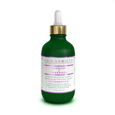 Cypress - Lavender Natural Hair Growth Scalp Stimulating Treatment & Hair Rejuvenation Oil For Hair Loss and Hair Thinning Prevention - Lab Formulated - Postpartum / Alopecia / DHT 4 oz