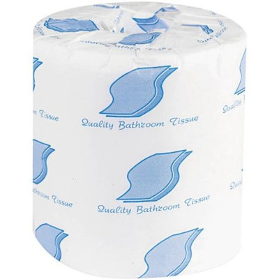General Supply Bath Tissue, Two-Ply, 500 Sheets/Roll, White, 96/Carton