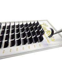 Cuckoo Lashes Split Natural Black Ellipse Flat Eyelash Extension 0.15MM Thickness C Curl 11MM Subsection Professional Individual Faux Mink Eyelashes 4 Parts Per Strip Cuckoo Lashes