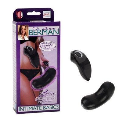 Dr Laura Berman Intimate Basics Lottie - 10 Function Remote Panty Pleaser Vibrator - Pocket Adult Toys for Couples - Wireless Vibe Egg Massager - Black