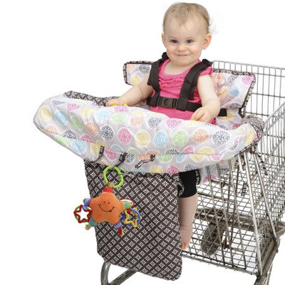 His Juveniles Nuby shopping cart cover- flower medallion twin