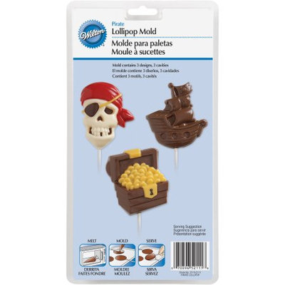 Wilton 489595 Lollipop Mold-Pirate 3 Cavities - 3 Designs