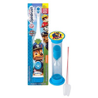 Paw Patrol Chase Inspired 2pc Oral Hygiene Set! Includes Turbo Powered Spin Toothbrush & Police Pup Brushing Timer! Plus Bonus