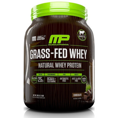 MusclePharm Grass-Fed Whey Protein Powder, Chocolate, 25g Protein, 2 Lb
