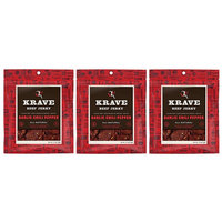 All Natural Beef Jerky Spicy - Garlic Chili Pepper - 2.7 Ounces Each Bag (Pack of 3)