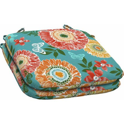 Mainstays Outdoor Resin Seat Pads, Butterfly Suzani, Set of 2
