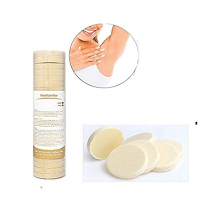 Miss Flora Milk Natural Solid No Strip Depilatory Hot Film Hard Wax, Full-Body Hard Wax for Men and Women (500g)
