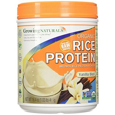 Growing Naturals, Organic Brown Rice Protein Isolate Powder, Vanilla Blast, 16.4 oz (465 g) by Growing Naturals