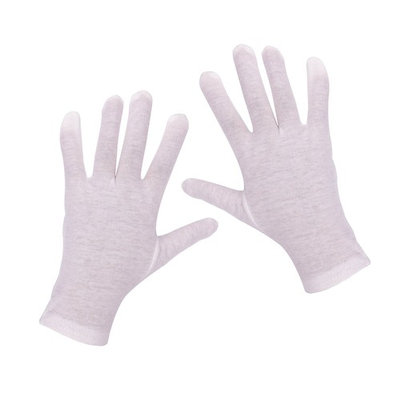 Seakyland Cotton Cosmetic Moisturizing Therapeutic Gloves Unisex Gloves for Dry Hands and Beauty (White Gloves, 2 Pairs 23mm)