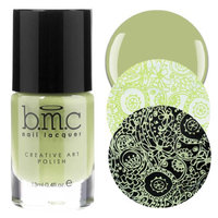 Bundle Monster BMC 1pc Tropix Collection: Soft Sage - Light Green Creamy Highly-Pigmented Creative Nail Art Stamping Polish