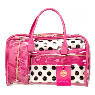 Upper Canada Soap Macbeth Tiffany Dot 4-Piece Gift Set, Pink