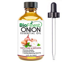 Biofinest Onion Essential Oil - 100% Pure Organic Therapeutic Grade - Aromatherapy Fragrance Massage - Promote Ears and Eyes Health - Free E-Book & Dropper