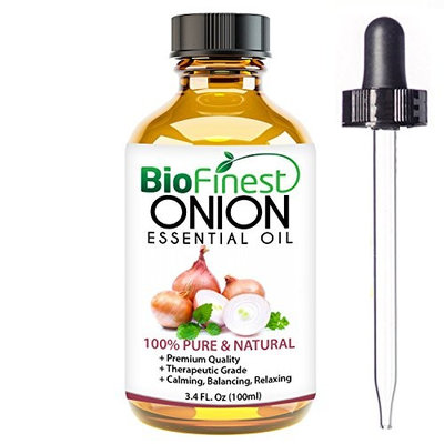 Biofinest Onion Essential Oil - 100% Pure Organic Therapeutic Grade - Aromatherapy Fragrance Massage - Promote Ears and Eyes Health - Free E-Book & Dropper