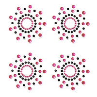 Daisies Blooming Pert Pasties 2 Pairs of Rock Your World Hot Pink Sexy Spicy and Fun Sunburst Shaped Nipple Pasties