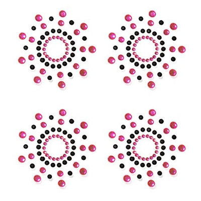 Daisies Blooming Pert Pasties 2 Pairs of Rock Your World Hot Pink Sexy Spicy and Fun Sunburst Shaped Nipple Pasties