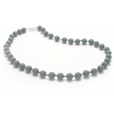 Bitey Beads Classic Silicone Teething Nursing Necklace - Dim Grey