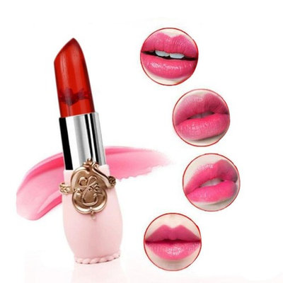 Paymenow Flower Magic Color Discoloration Jelly Lip Stick Professional Make-up Waterproof Long Lasting Moisturize Lipstick Lip Gloss