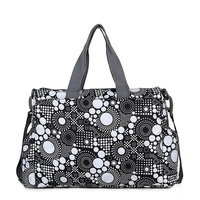 Insular 6070 Waterproof Baby Stroller Bag Durable Mummy Diaper Bags Large Capacity Shoulder Tote Messenger Handbag black & white