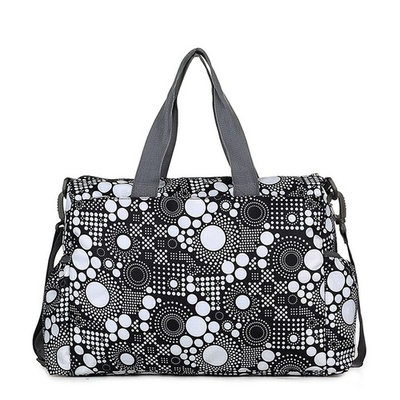 Insular 6070 Waterproof Baby Stroller Bag Durable Mummy Diaper Bags Large Capacity Shoulder Tote Messenger Handbag black & white