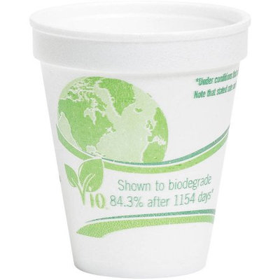 Choiix WCP8C8WVIO - WinCup Vio Biodegradable Cups; Foam; 8 oz; White/Green; 1000/Carton