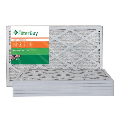 AFB Bronze MERV 6 12x27x1 Pleated AC Furnace Air Filter. Filters. 100% produced in the USA. (Pack of 6)