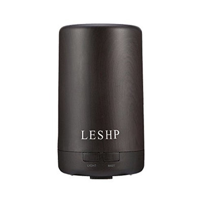 LESHP 100ml Aromatherapy Essential Oil Diffuser Cool Mist Humidifier 4 Time Setting 8 Color Changing LED Light for Home Office