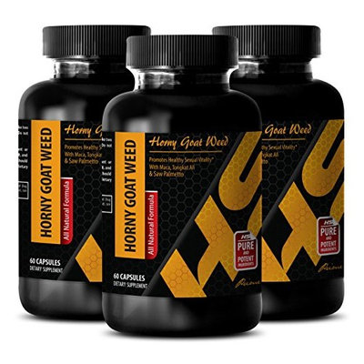 Women libido powder - HORNY GOAT WEED (All NATURAL Formula) - Horny goat weed herbal supplements - 3 Bottle 180 Capsules