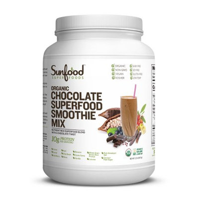 Sunfood Super Foods Organic Chocolate Superfood Smoothie Mix