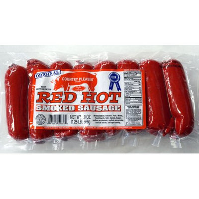 Country Pleasin' Red Hot Smoked Sausage