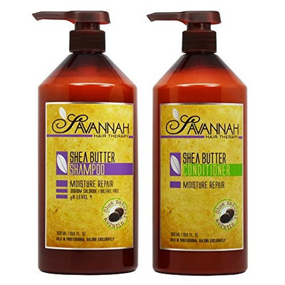 Savannah Shea Butter Shampoo & Conditioner 33.8oz Duo