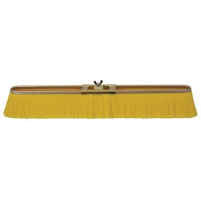 BRUSKE 2124B12 Brush Head, Yellow, Polystyrene, 24 in.L.
