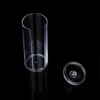 DZT1968Portable Round Container Storage Case Make up Cotton Pad Box