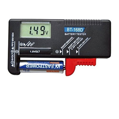 Top-spring Digital Battery Tester Volt Checker for 9V 1.5V and AA AAA Cell BT-168D