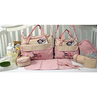 SoHo diaper bag Butterflies Meadows 10pcs nappy tote travel bag for baby mom dad insulated unisex durable multifunction large capacity includes changing pad stroller straps Pink Butterflies Meadows